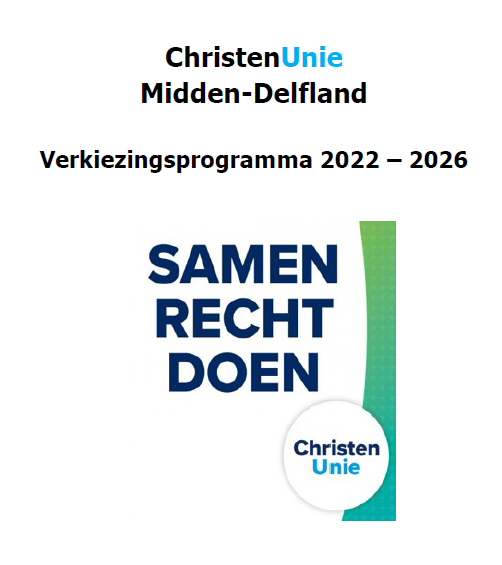 Verkiezingsprogramma - ChristenUnie Midden-Delfland